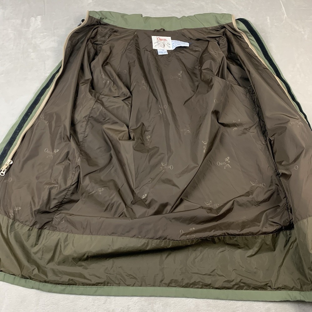 Orvis Gore-Tex Jacket XL Green Hood Vintage Lined Needs Cleaning* Windbreaker - Picture 5 of 9